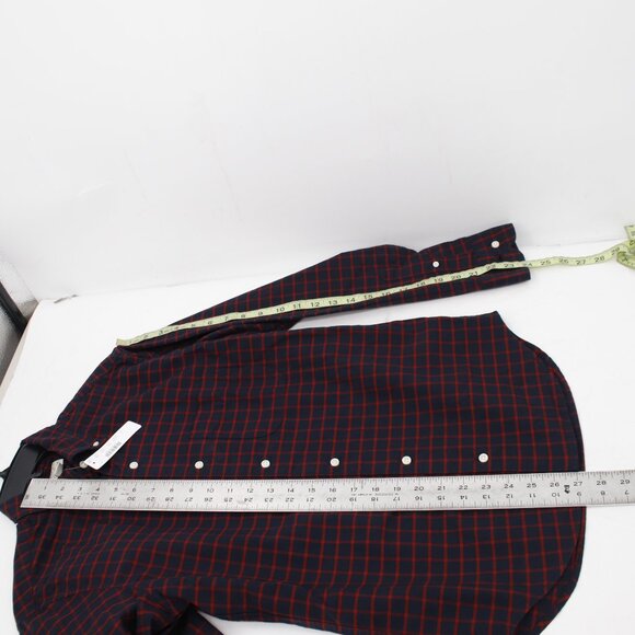 NWT J Crew Shirt Mens Small Slim Untucked American Pima Cotton Check Long Sleeve - Picture 10 of 13